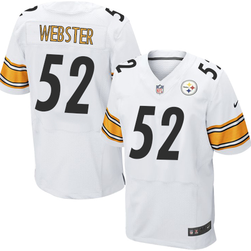 Men's Elite Mike Webster Nike Jersey White Road - #52 NFL Pittsburgh Steelers